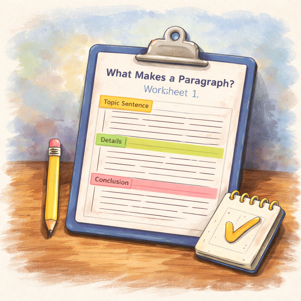 Writing with a Purpose - Worksheet 5 – Paragraph Writing Series